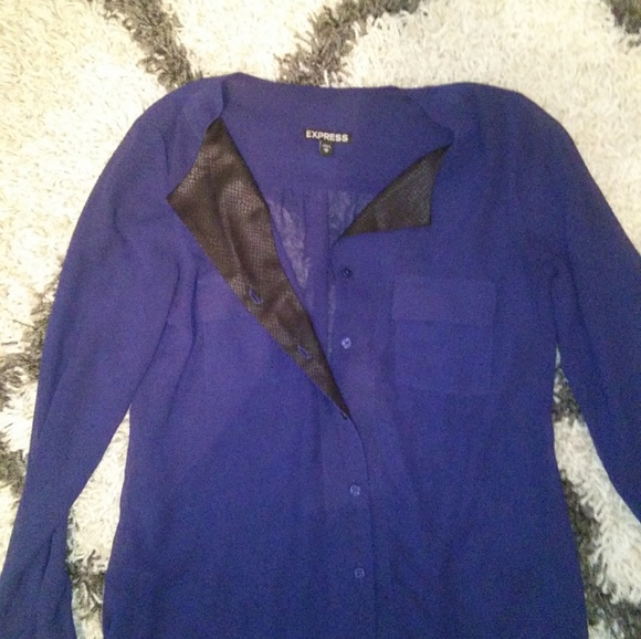 Express Long Sleeve Sheer Top - Picture 6 of 8